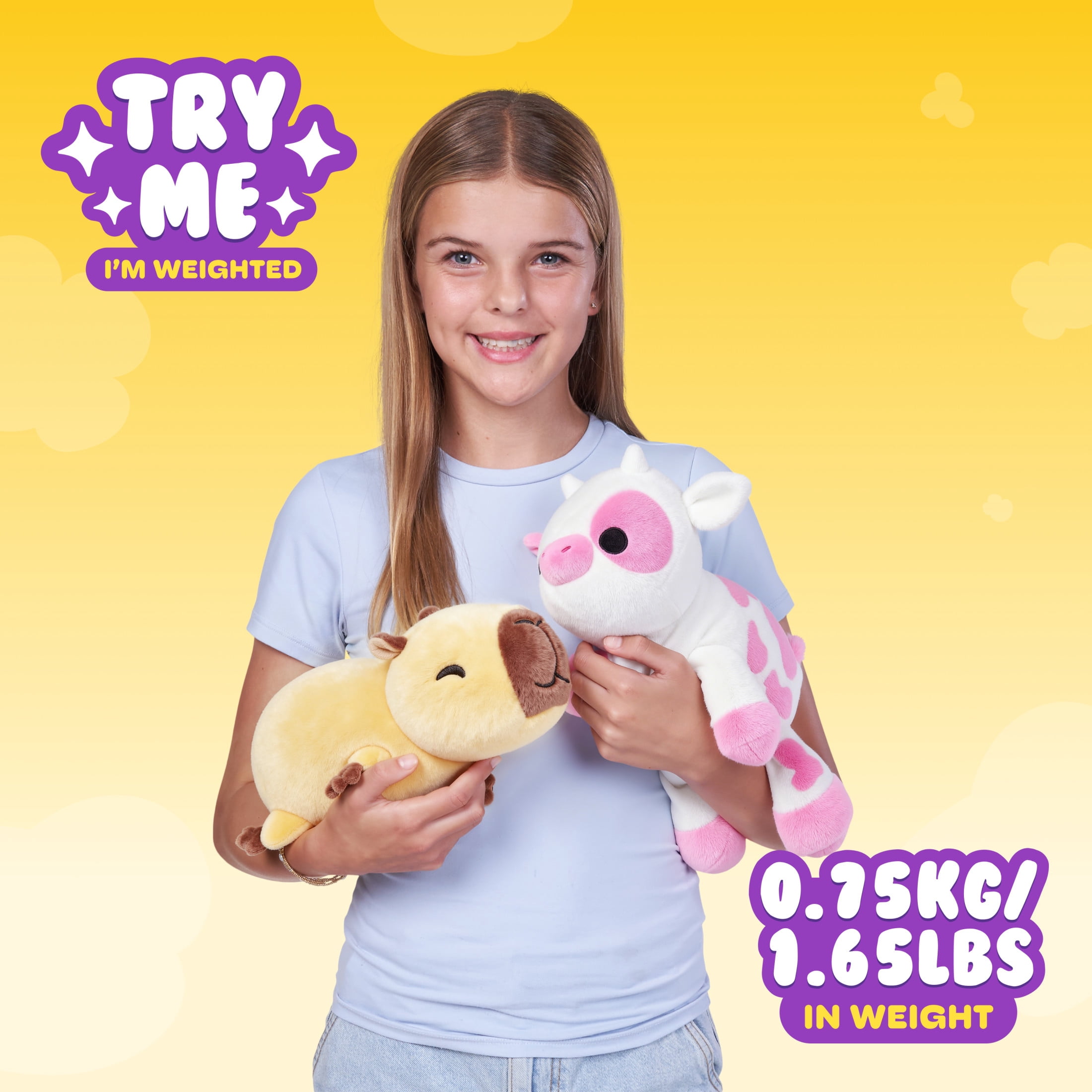 Hug a Lumps Small 1.65 lbs Connie the Capybara Weighted Plush, Soft Stuffed Animal Toy by ZURU - Image 4