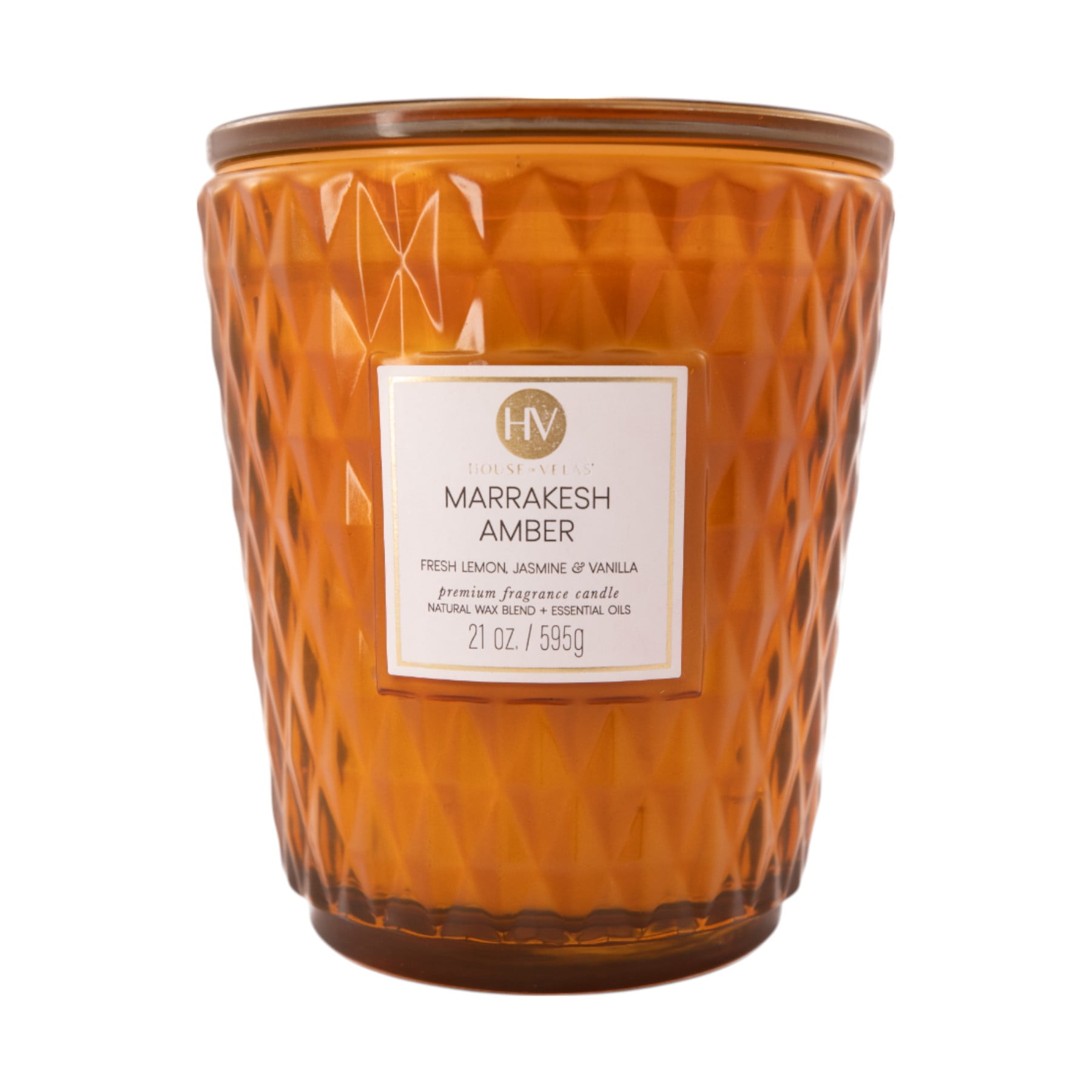 House of Velas Diamante Candle Collection, 21 oz, 3 Cotton Wicks, Sandalwood Suede, Large Glass Jar - Image 5