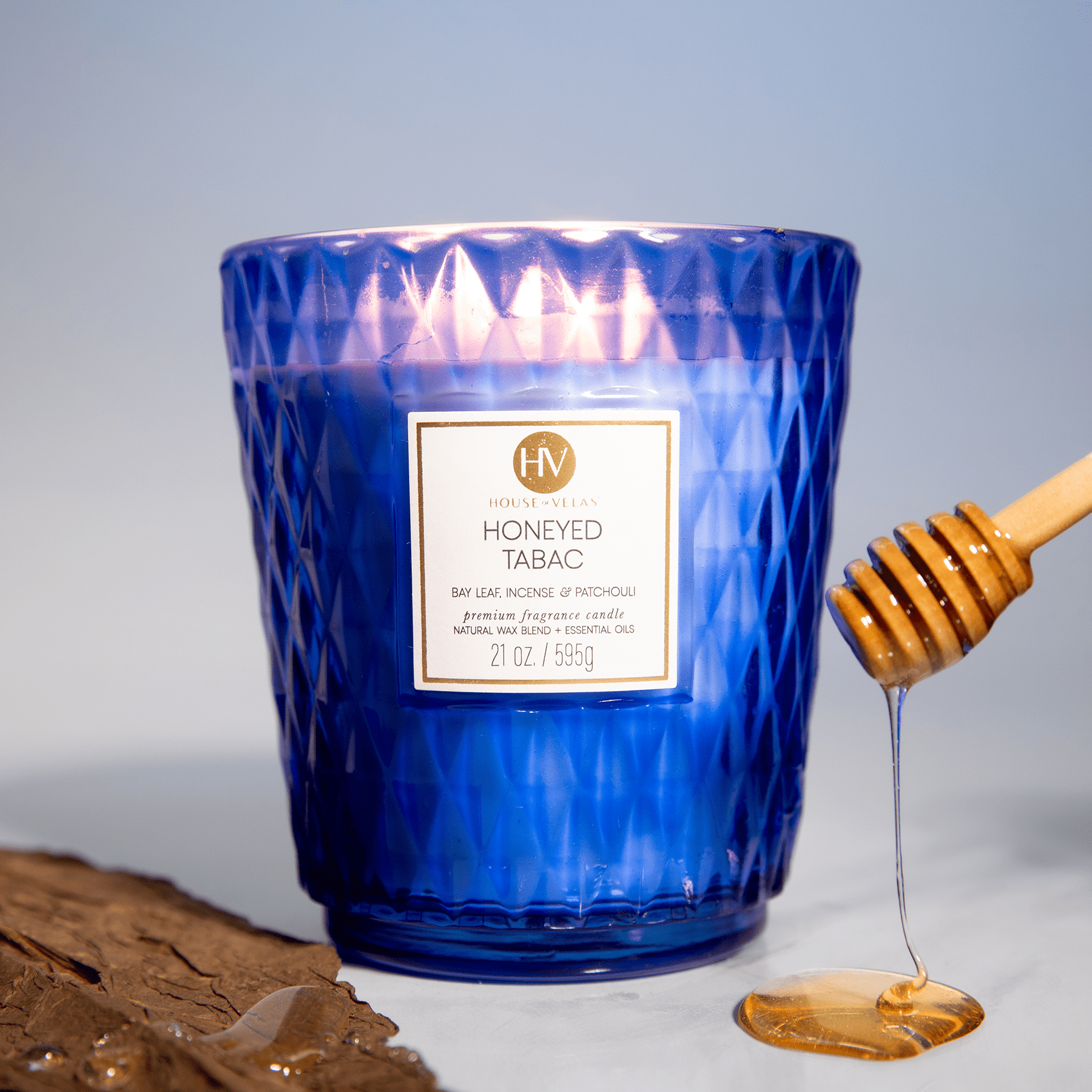 House of Velas Diamante Candle Collection, 21 oz, 3 Cotton Wicks, Sandalwood Suede, Large Glass Jar - Image 10