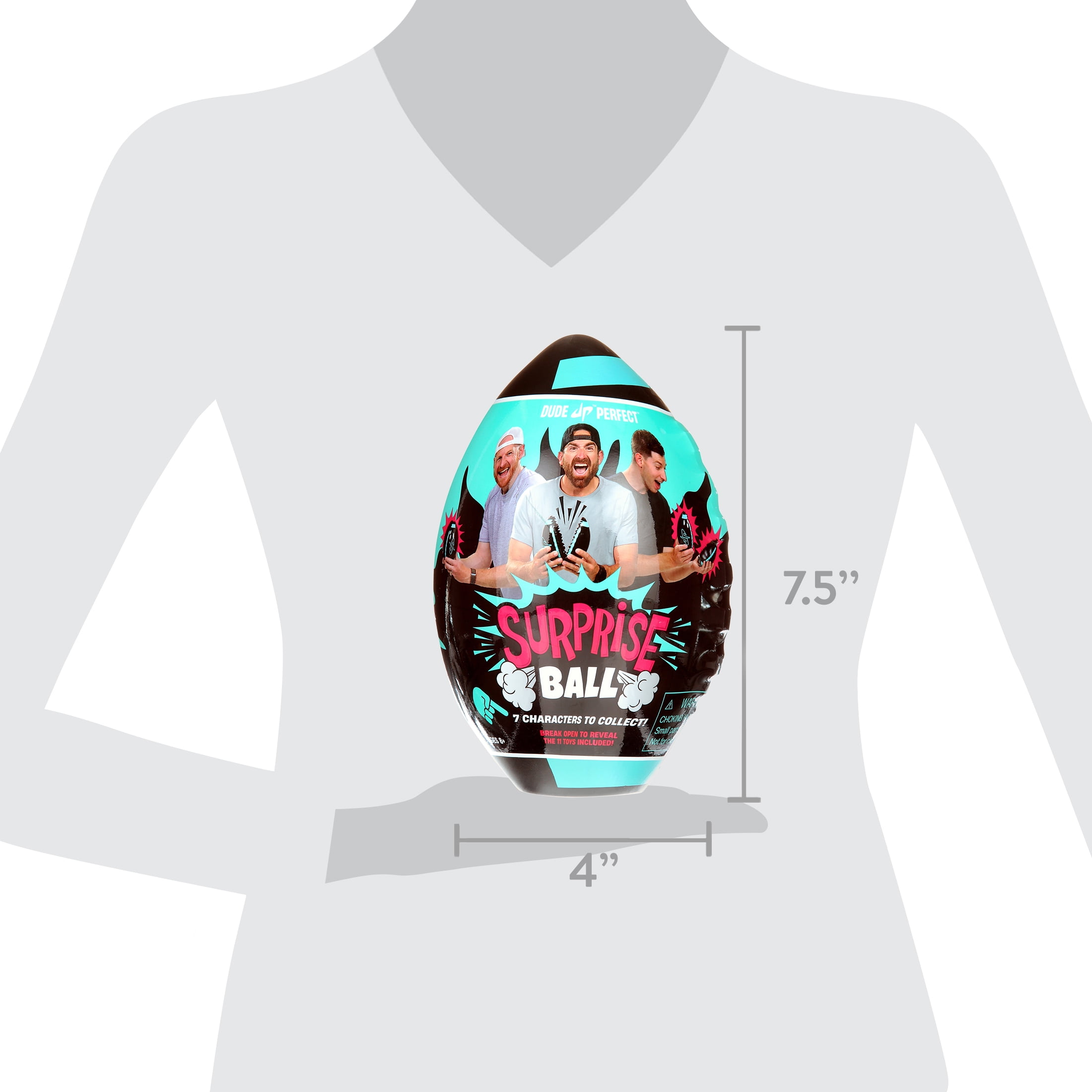 Dude Perfect Surprise Ball for Kids with 5 Toys + Sticker Pack, Unwrap Hidden Prizes and a Mystery Character, Collect All 7 Characters, Game for All Ages - Image 13