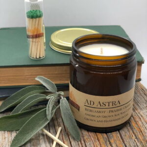 Ad Astra Soy Wax Candle | 9 oz Amber Apothecary Jar