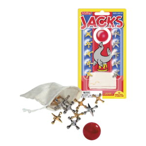 Schylling Old Fashioned Metal Jacks & Rubber Ball Game, Novelty & Gag Toys for Children Ages 6+