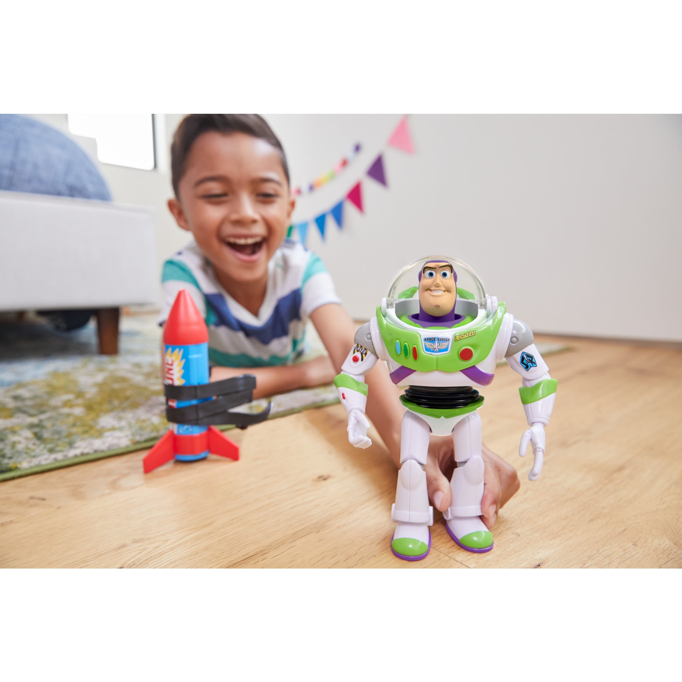 Disney and PixarToy Story Buzz Lightyear 10-inch Action Figure Toy with Rocket & Sounds - Image 2