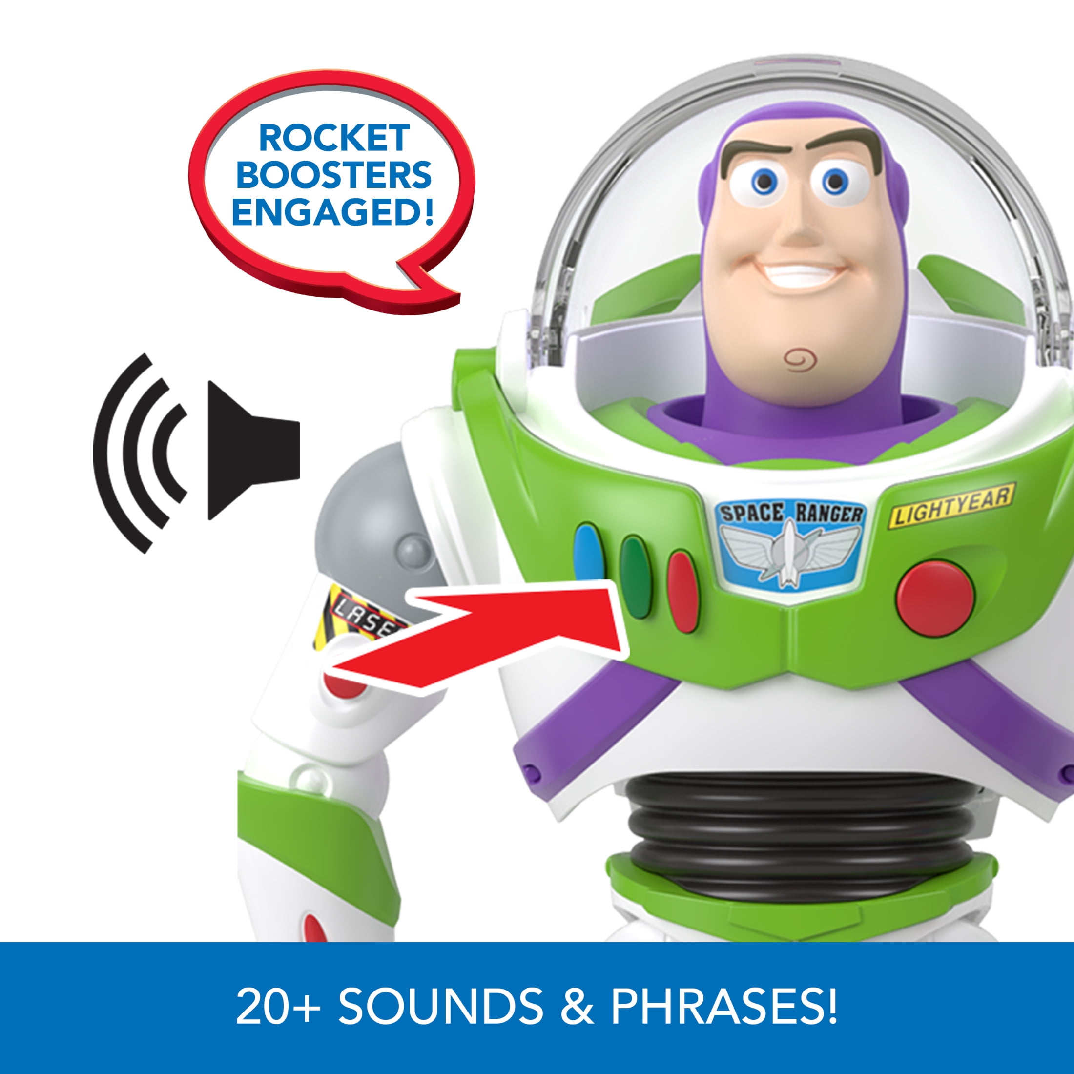 Disney and PixarToy Story Buzz Lightyear 10-inch Action Figure Toy with Rocket & Sounds - Image 4