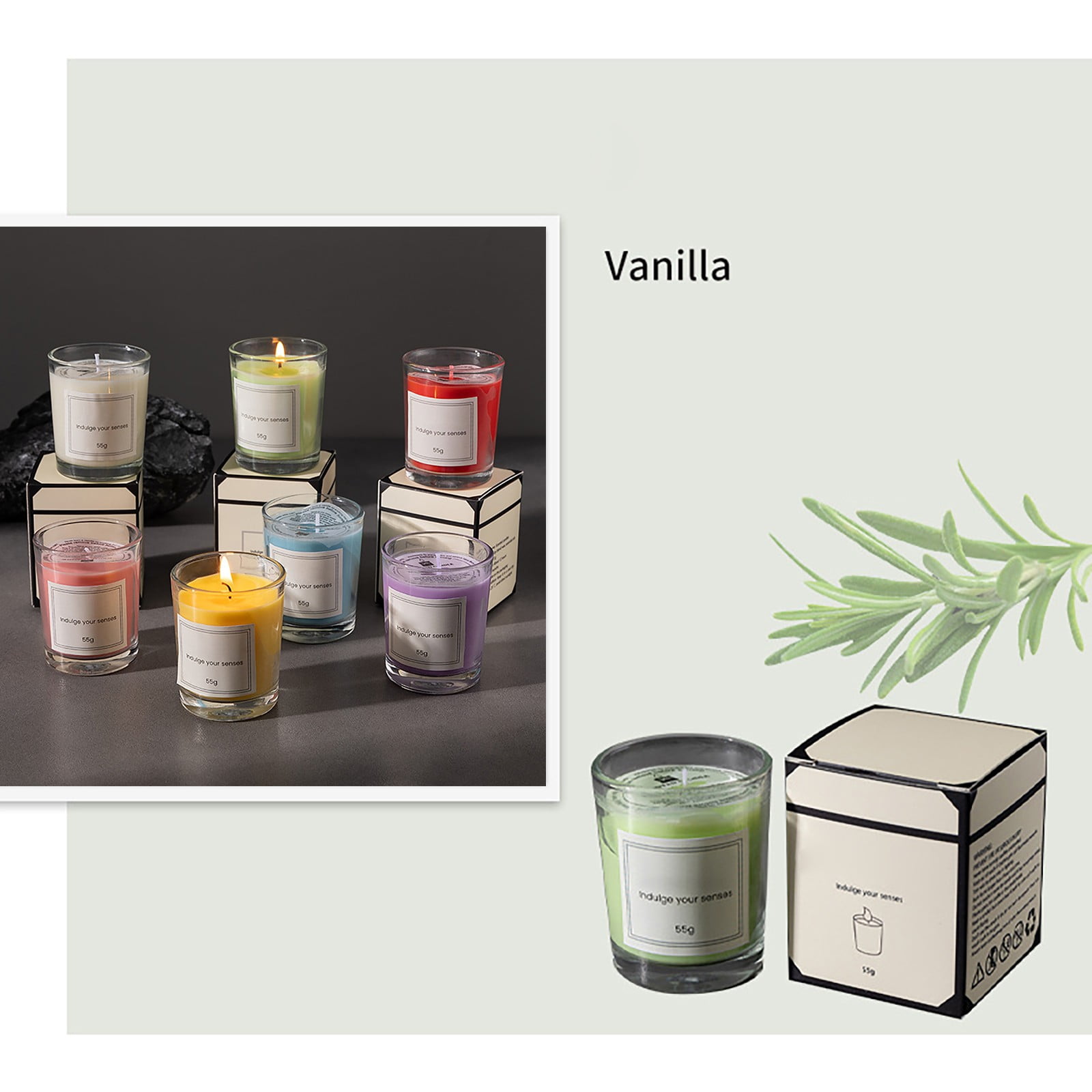 Ikeay Scented Candle in Glass Jar, Decorative Aromatic Candle for Home Desktop, Wedding Party Scene Layout - Image 7