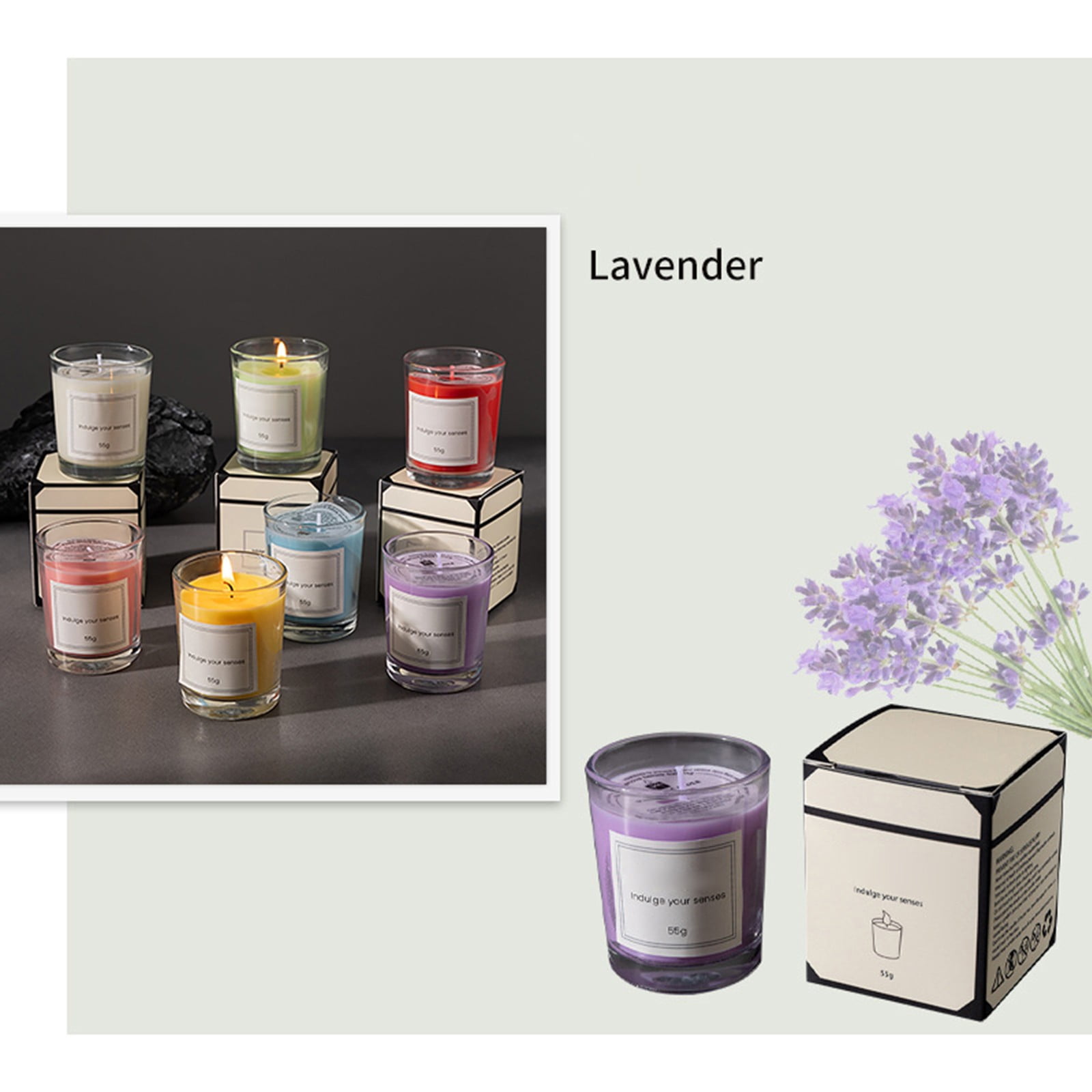 Ikeay Scented Candle in Glass Jar, Decorative Aromatic Candle for Home Desktop, Wedding Party Scene Layout - Image 8