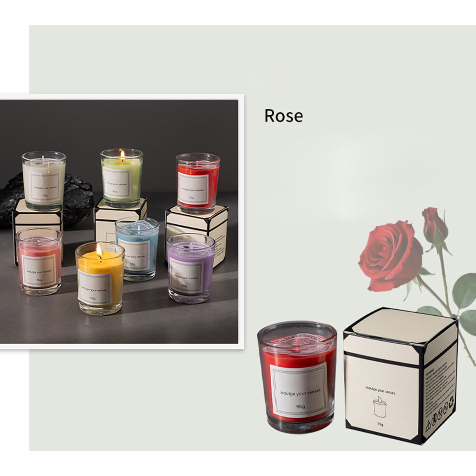 Ikeay Scented Candle in Glass Jar, Decorative Aromatic Candle for Home Desktop, Wedding Party Scene Layout - Image 9