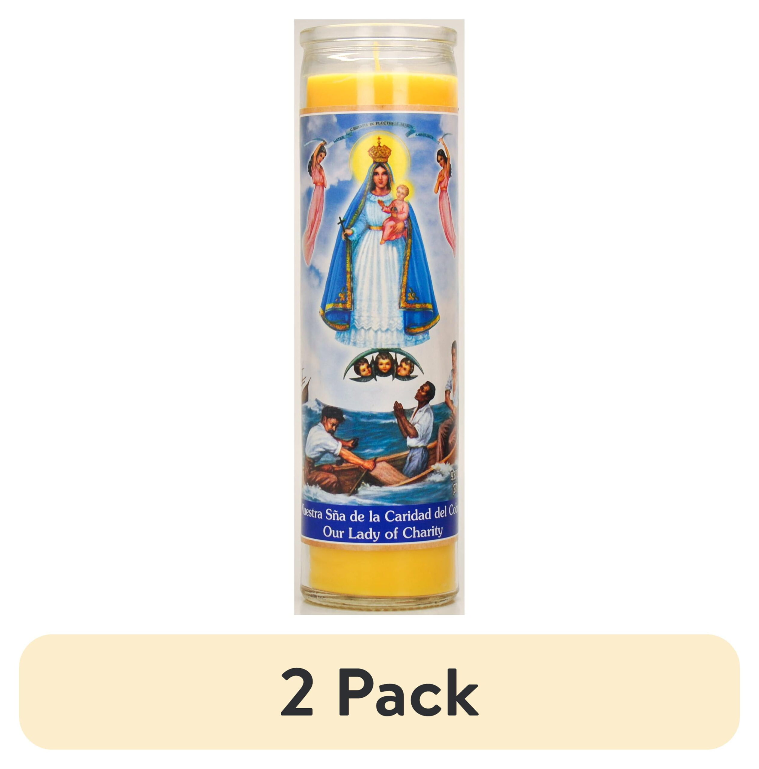 Prayer Candle Caridad Del Cobre Yellow Wax, 8 Inch - Image 6