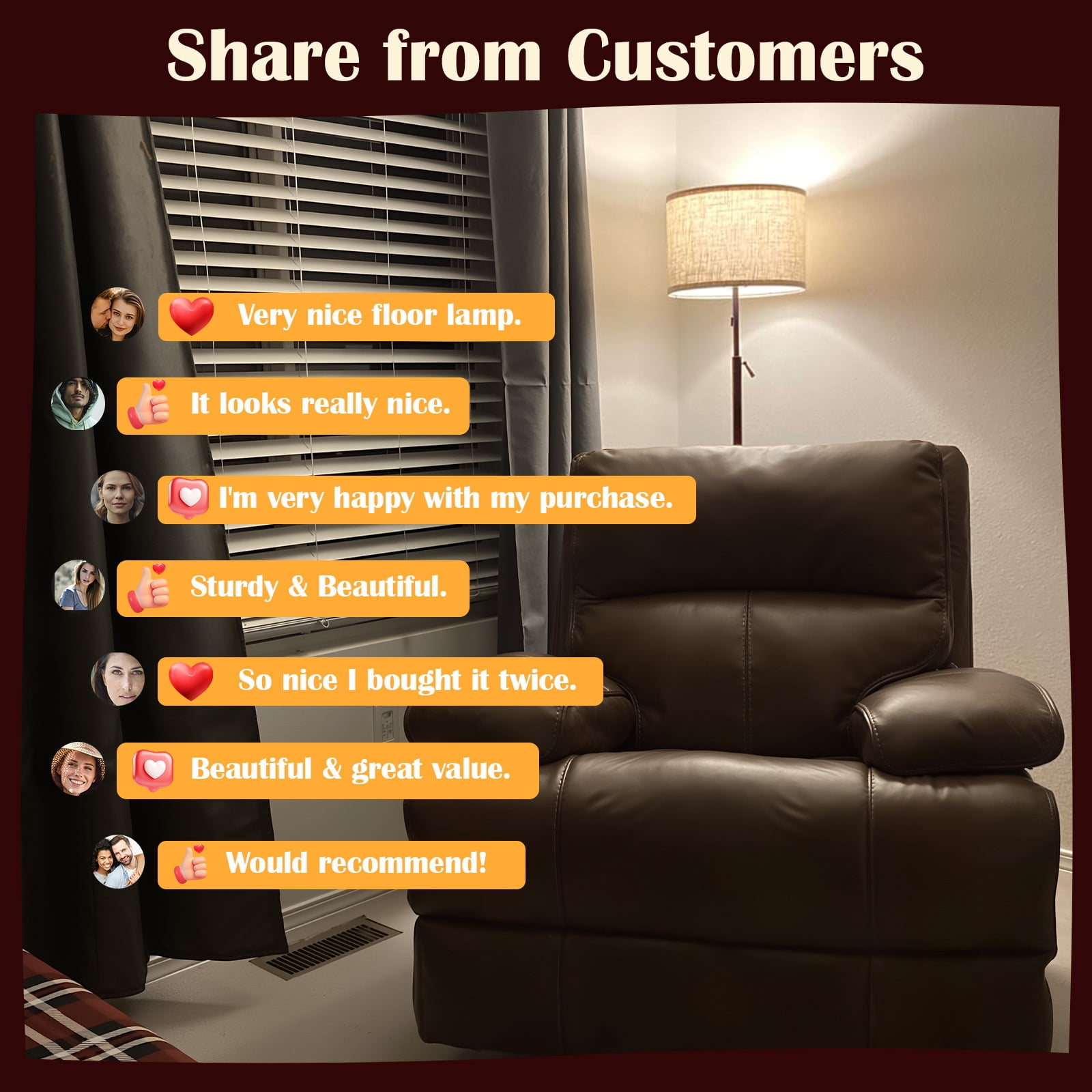 NATYSWAN Modern Floor Lamp for Living Room, Adjustable Height Standing Lamp with Marble Base Tall Lamp with Pull Chain Switch Floor Lamps for Living Room, Bedroom & Office Bulbs Not Included (Gold) - Image 32