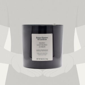 Better Homes & Gardens Warm Leathered Amber Scented 4-Wick 80oz (2.26 kg) Large Oversized Jar Candle