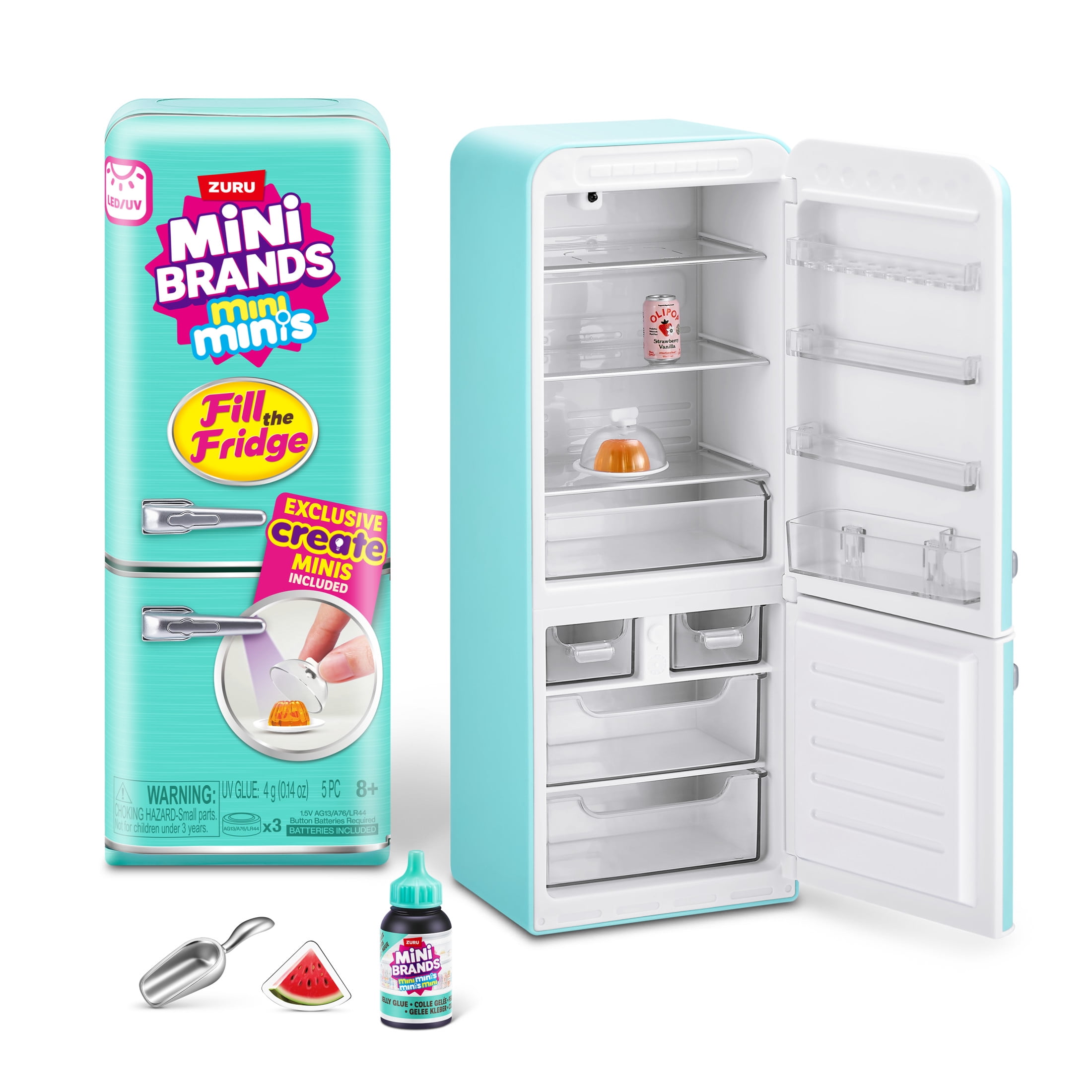 Mini Brands Fill the Fridge Playset, Collectible Unbox Surprise Toy for Kids, Teens & Adults Ages 5+ by ZURU