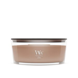 WoodWick Cashmere Scented Ellipse Candle, Crackles as it Burns, Up to 50 hrs burn time, Great for Gifting, 16oz