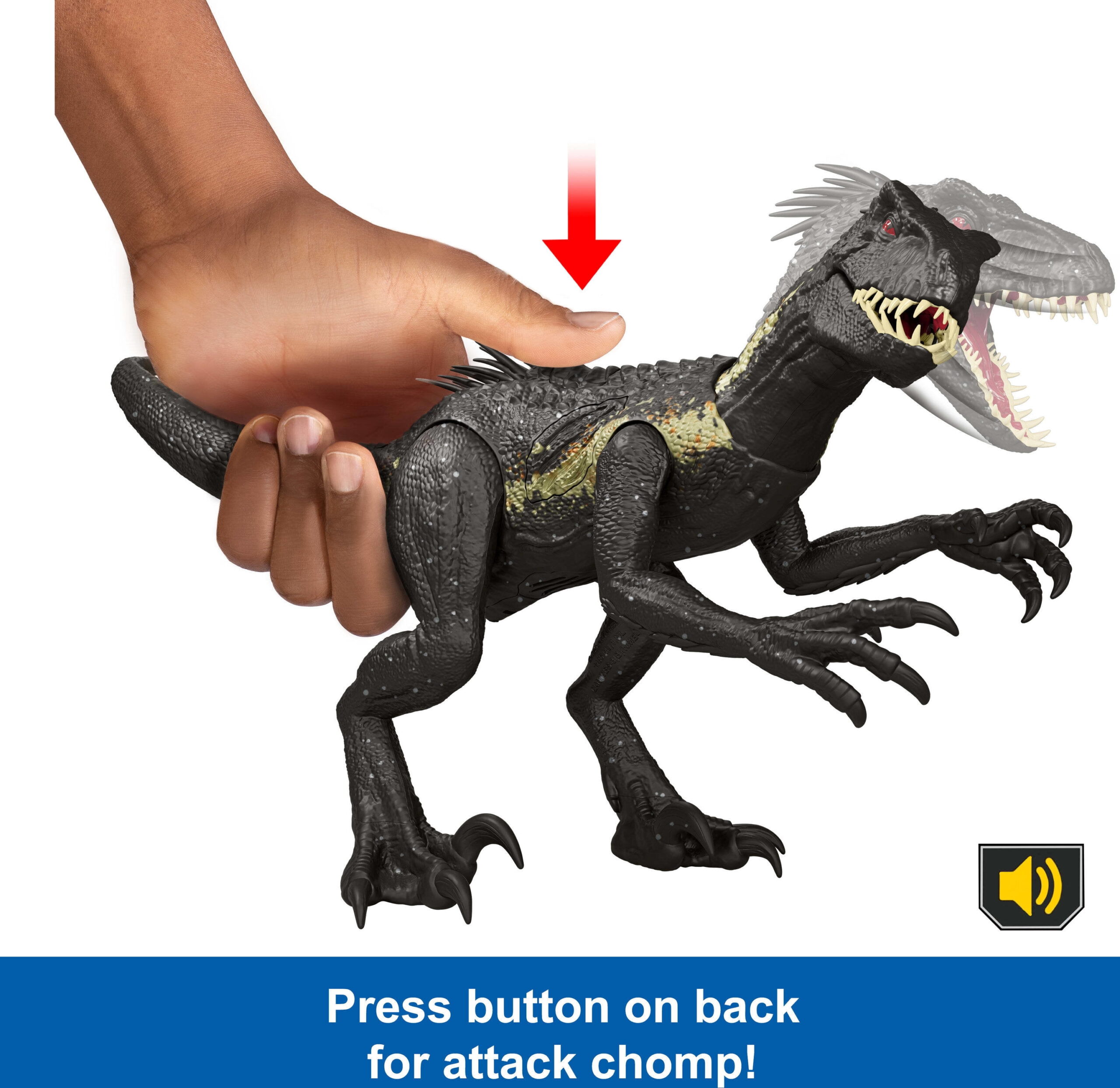 Jurassic World Ultimate Damage Indoraptor Dinosaur Toy Figure, Damage, Light & Sound Toy - Image 5
