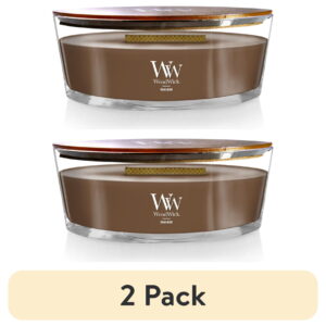 (2 pack) WoodWick Ellipse Scented Candle, Humidor, 16 oz