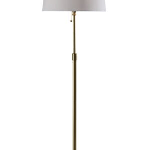 Mainstays Floor Lamp 59.5" Gold Stick Floor Lamp with White Fabric Shade