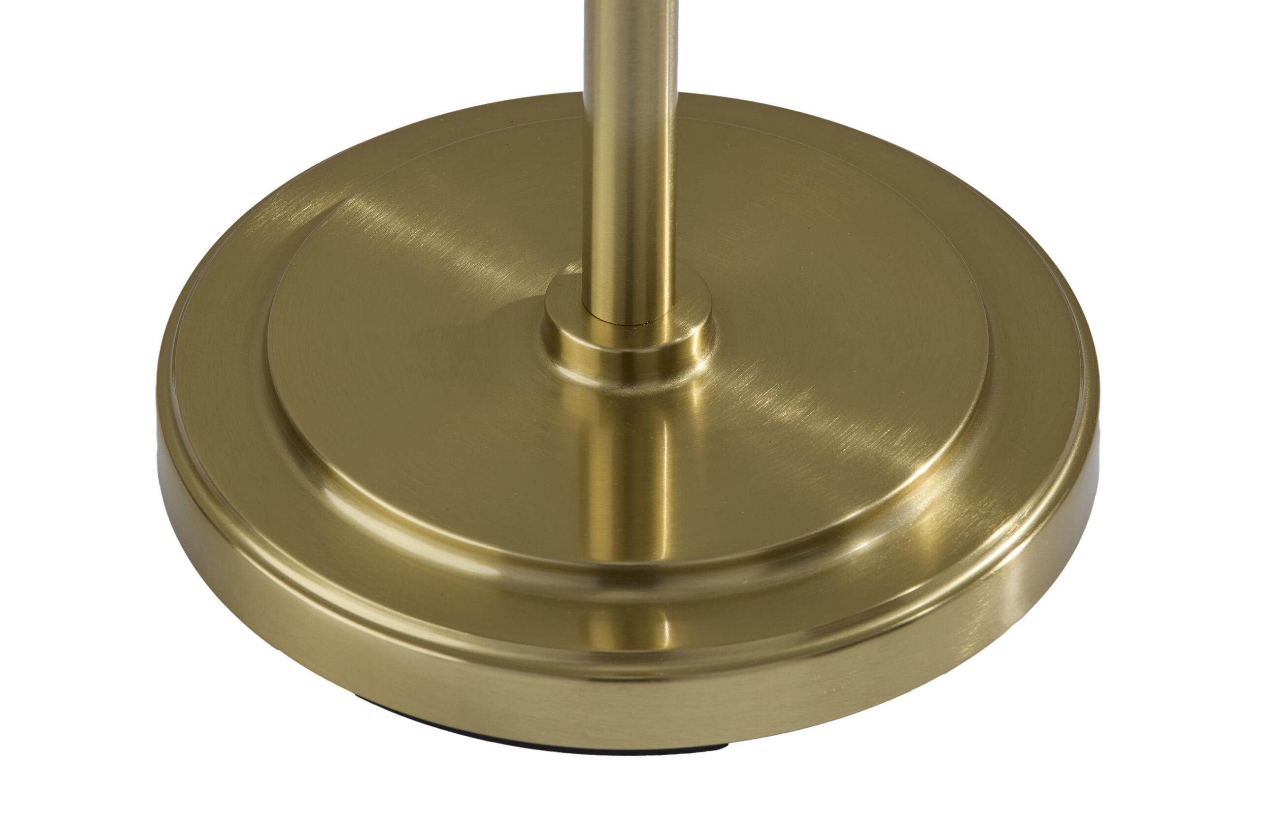 Mainstays Floor Lamp 59.5" Gold Stick Floor Lamp with White Fabric Shade - Image 2