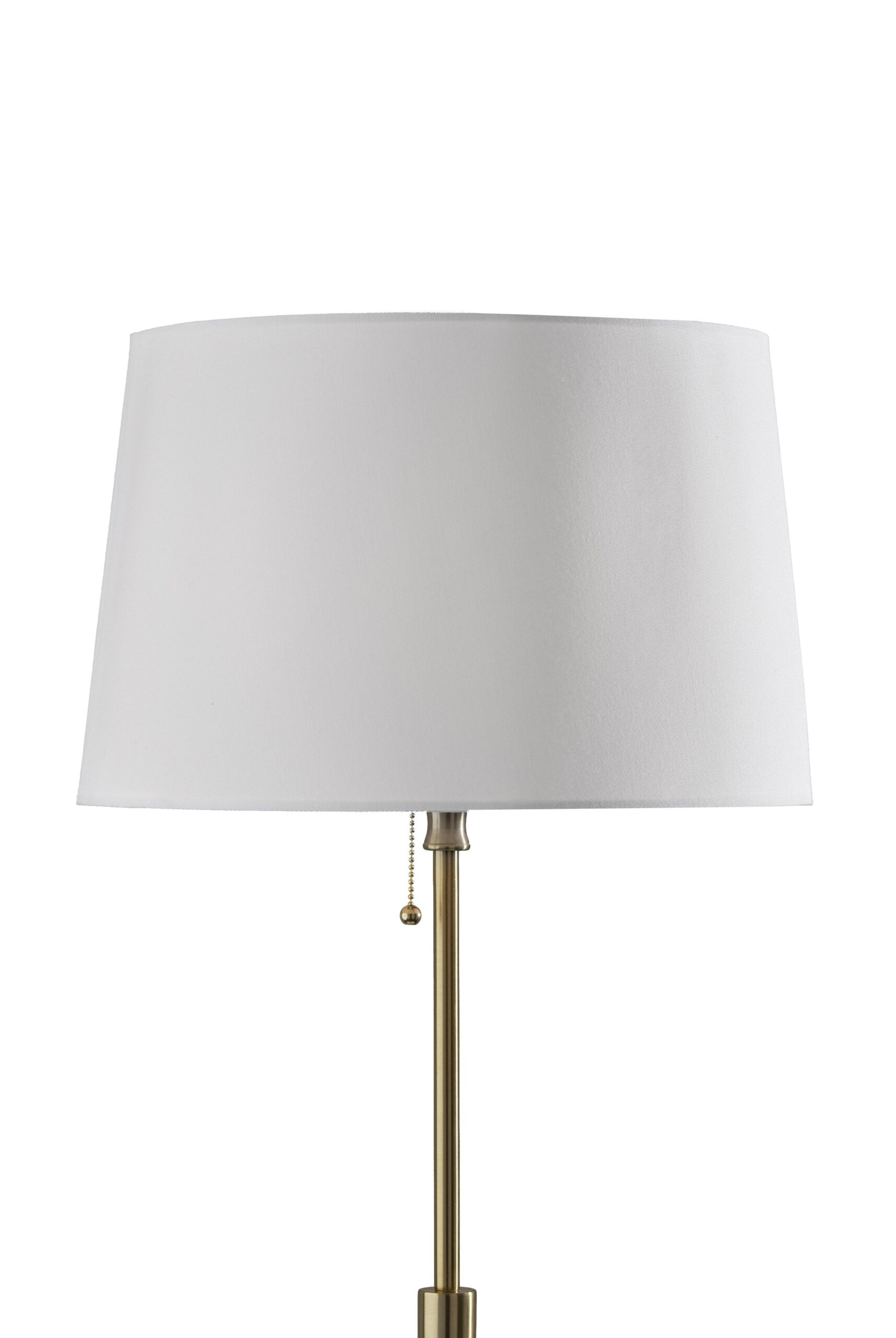 Mainstays Floor Lamp 59.5" Gold Stick Floor Lamp with White Fabric Shade - Image 4