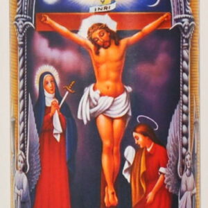 Prayer Candle Sr De Los Milagros White Wax, 8 Inch