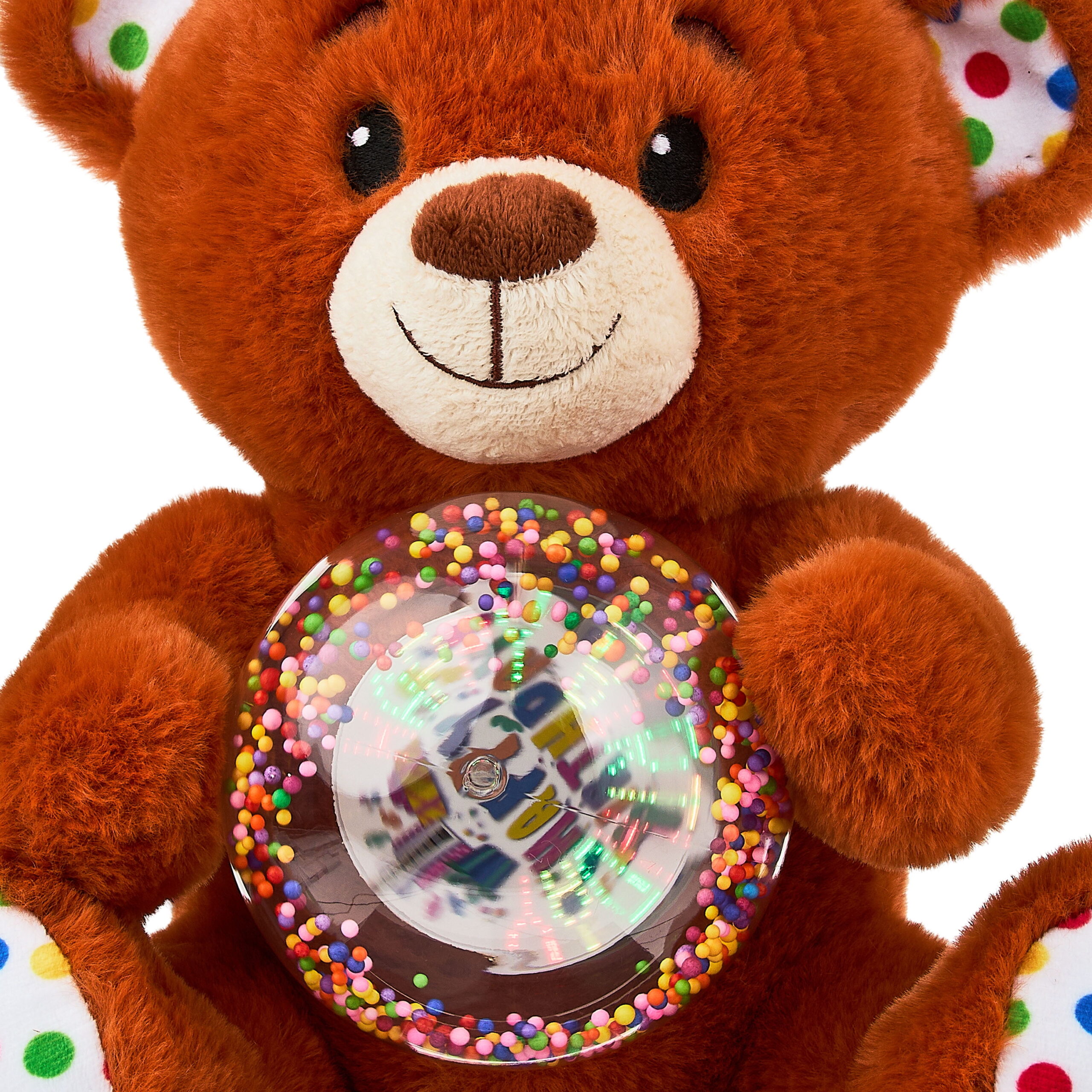 Light-Up Singing Bear Plush Toy, Tan, 9", by Way To Celebrate - Image 3