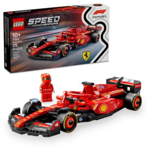 LEGO Speed Champions Ferrari SF-24 F1 Race Car Toy - Building Set for Kids, Boys & Girls, Ages 10+ - Gift for Birthdays - Ferrari F1 Model Car Kit for Display or Play - 77242