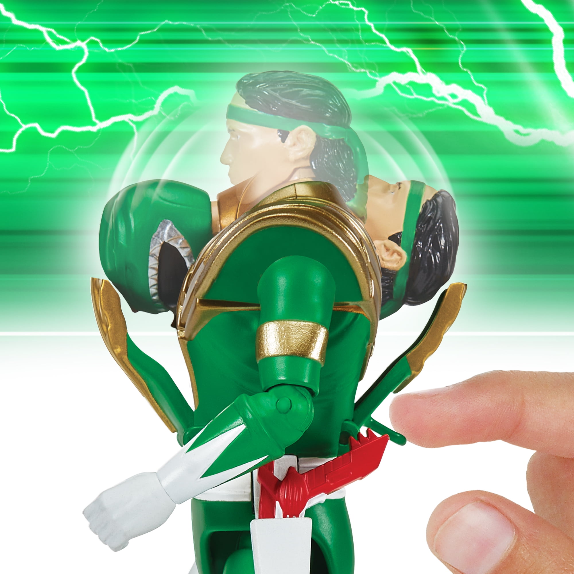 Mighty Morphin Power Rangers: Re-Ignition - Auto-Morphin Green Ranger Action Figure for kids 4+ by Playmates Toys - Image 4