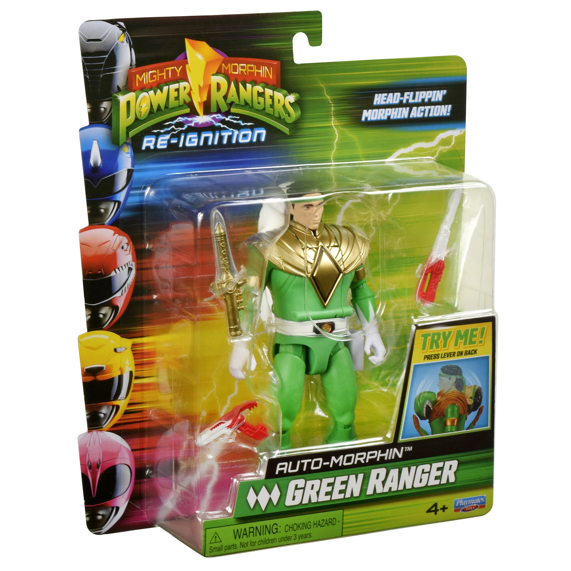 Mighty Morphin Power Rangers: Re-Ignition - Auto-Morphin Green Ranger Action Figure for kids 4+ by Playmates Toys - Image 8