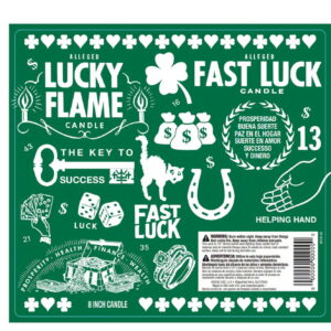 Prayer Candle Sacred Lucky Flame, 8 Inch