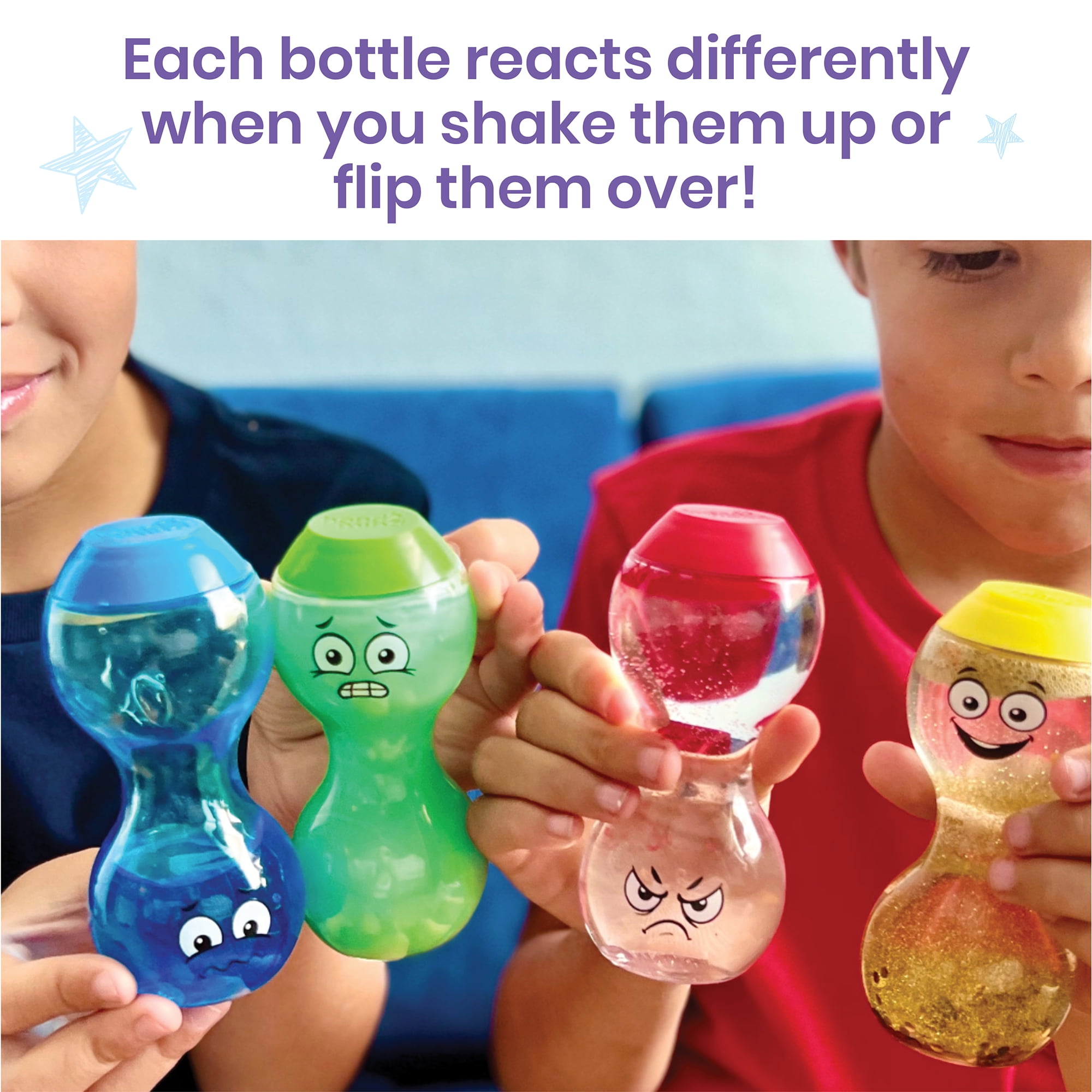 hand2mind Express Your Feelings Sensory Bottles, Social Emotional Fidget Toys for Kids (4 Pieces) - Image 5