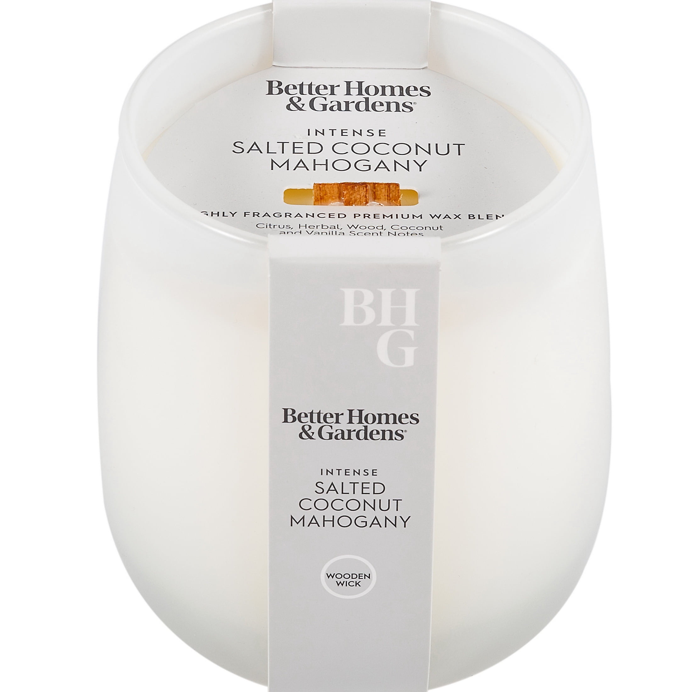 Better Homes & Gardens Intense Tobaccos Leaf and Amber Scented Wooden 1-Wick Colored Taper Jar Candle 14.5oz - Image 6