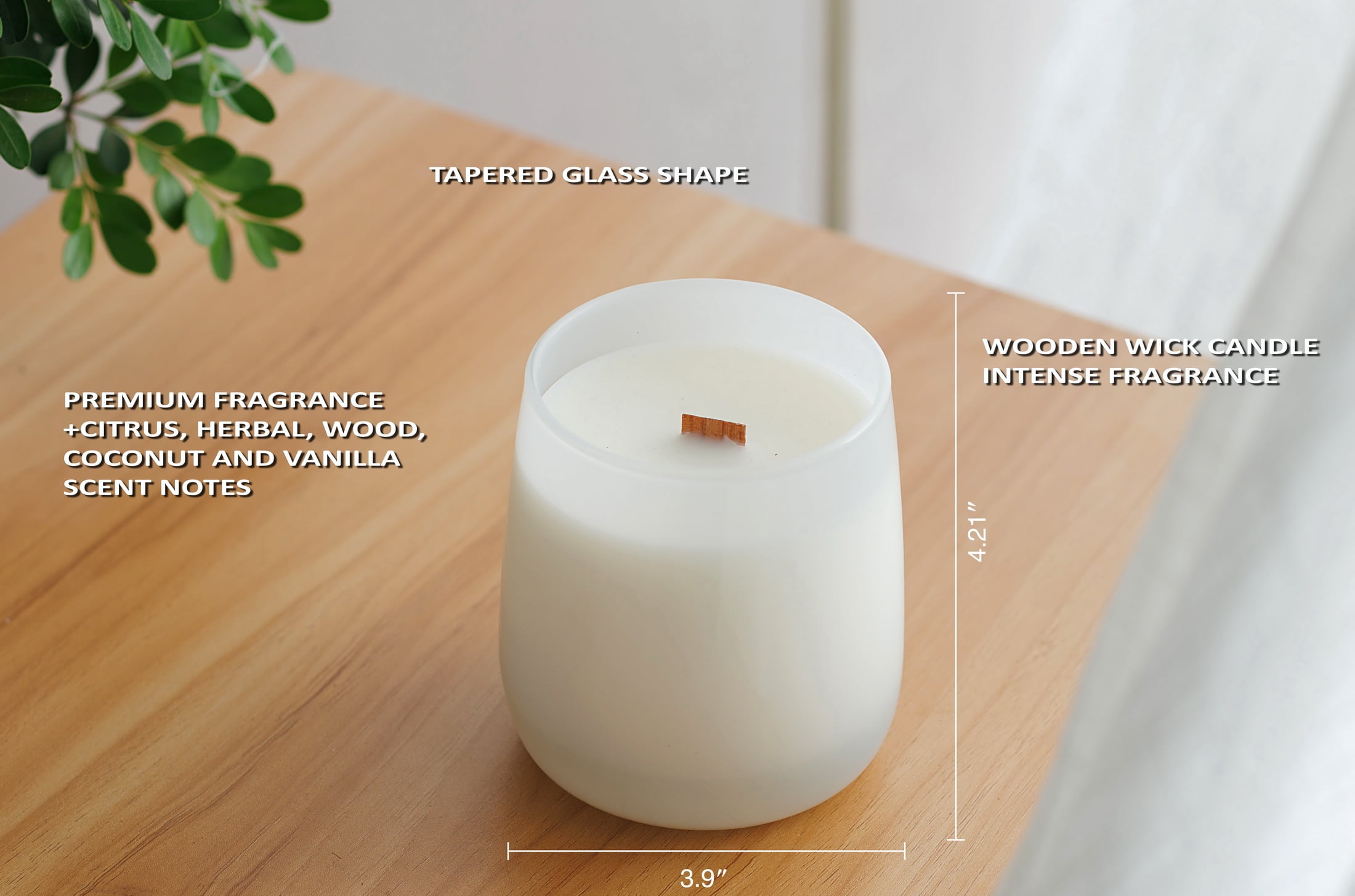 Better Homes & Gardens Intense Tobaccos Leaf and Amber Scented Wooden 1-Wick Colored Taper Jar Candle 14.5oz - Image 9