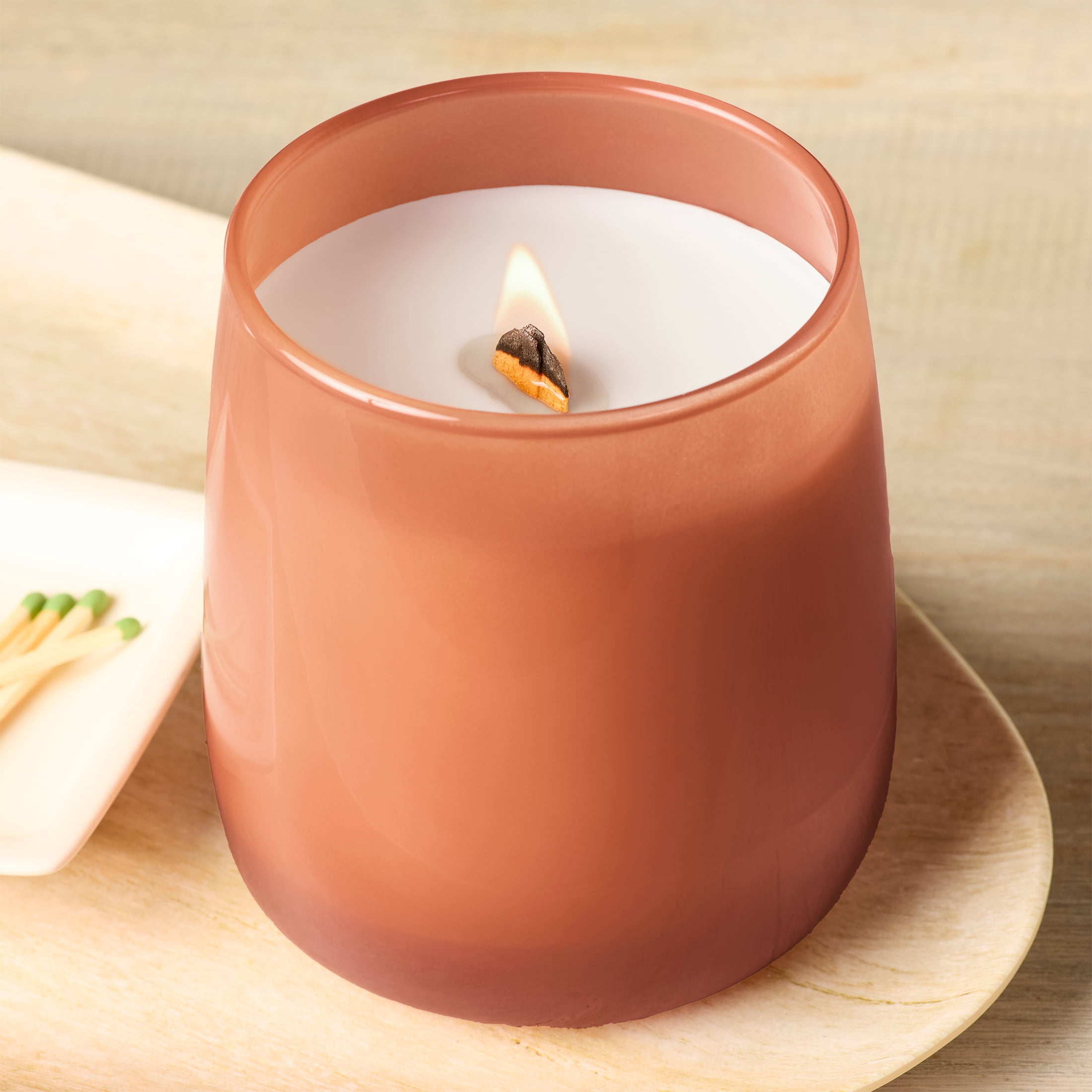 Better Homes & Gardens Intense Tobaccos Leaf and Amber Scented Wooden 1-Wick Colored Taper Jar Candle 14.5oz - Image 16