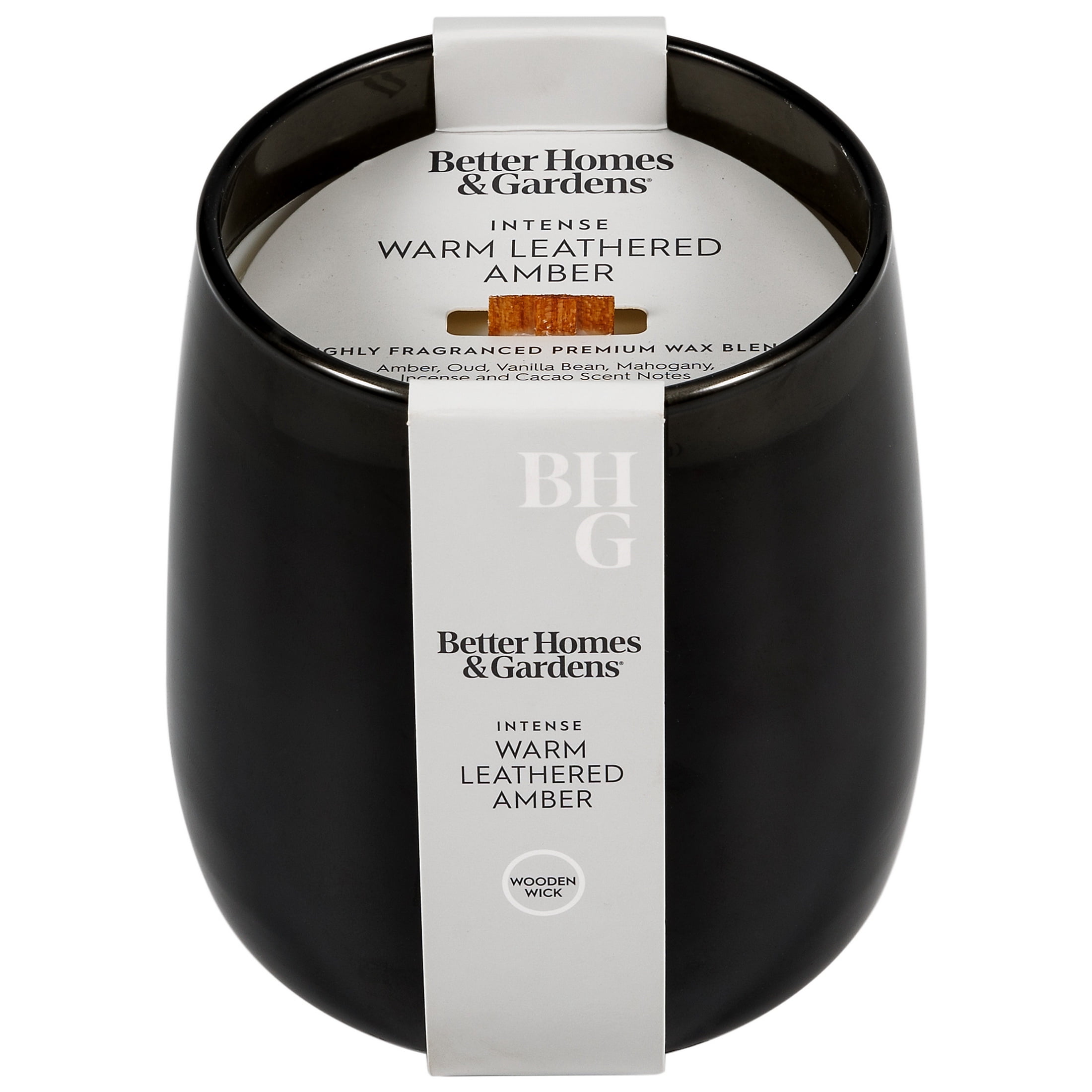 Better Homes & Gardens Intense Tobaccos Leaf and Amber Scented Wooden 1-Wick Colored Taper Jar Candle 14.5oz - Image 18
