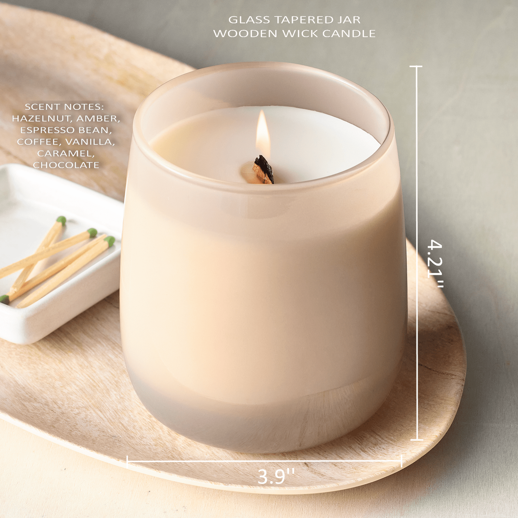 Better Homes & Gardens Intense Tobaccos Leaf and Amber Scented Wooden 1-Wick Colored Taper Jar Candle 14.5oz - Image 27