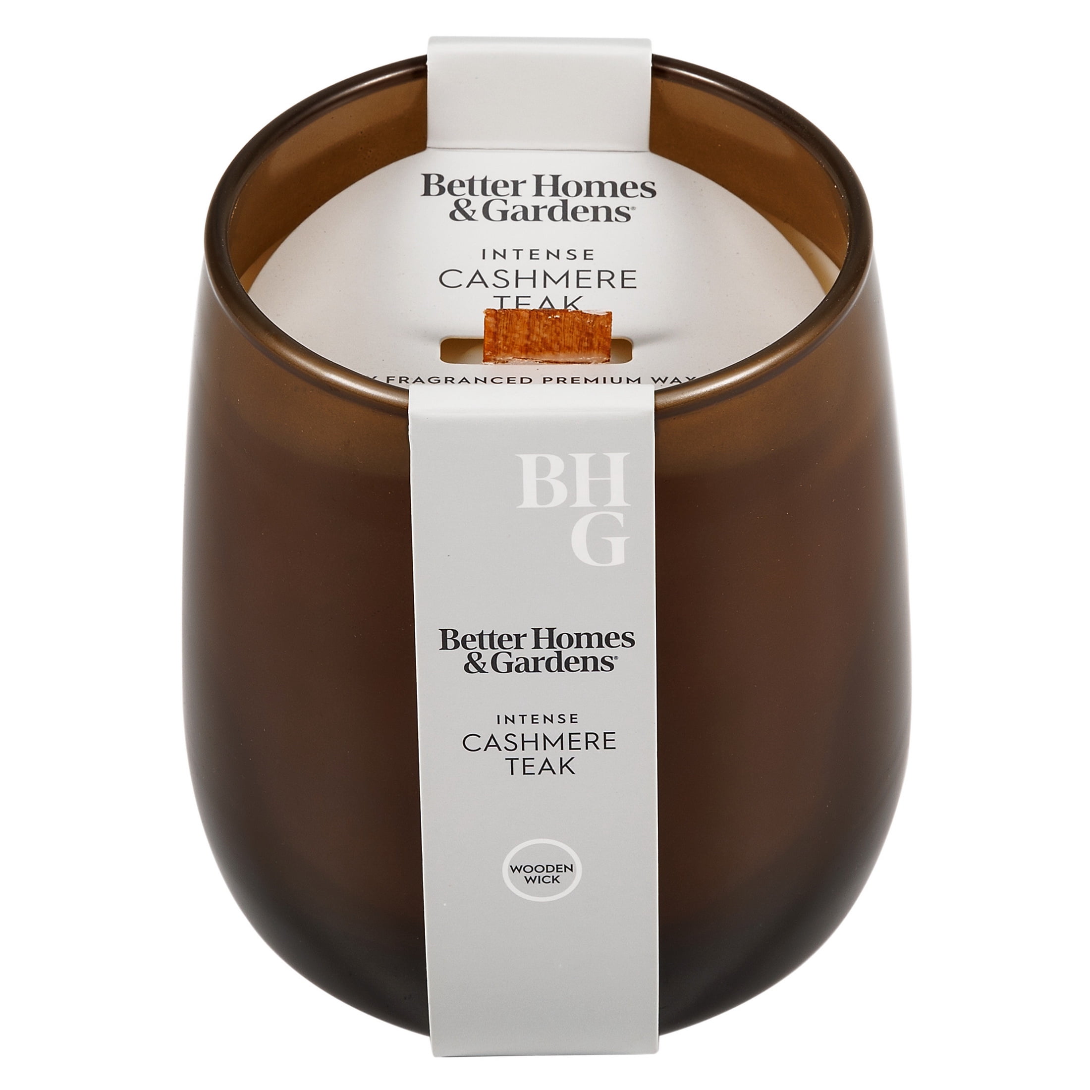 Better Homes & Gardens Intense Tobaccos Leaf and Amber Scented Wooden 1-Wick Colored Taper Jar Candle 14.5oz - Image 30