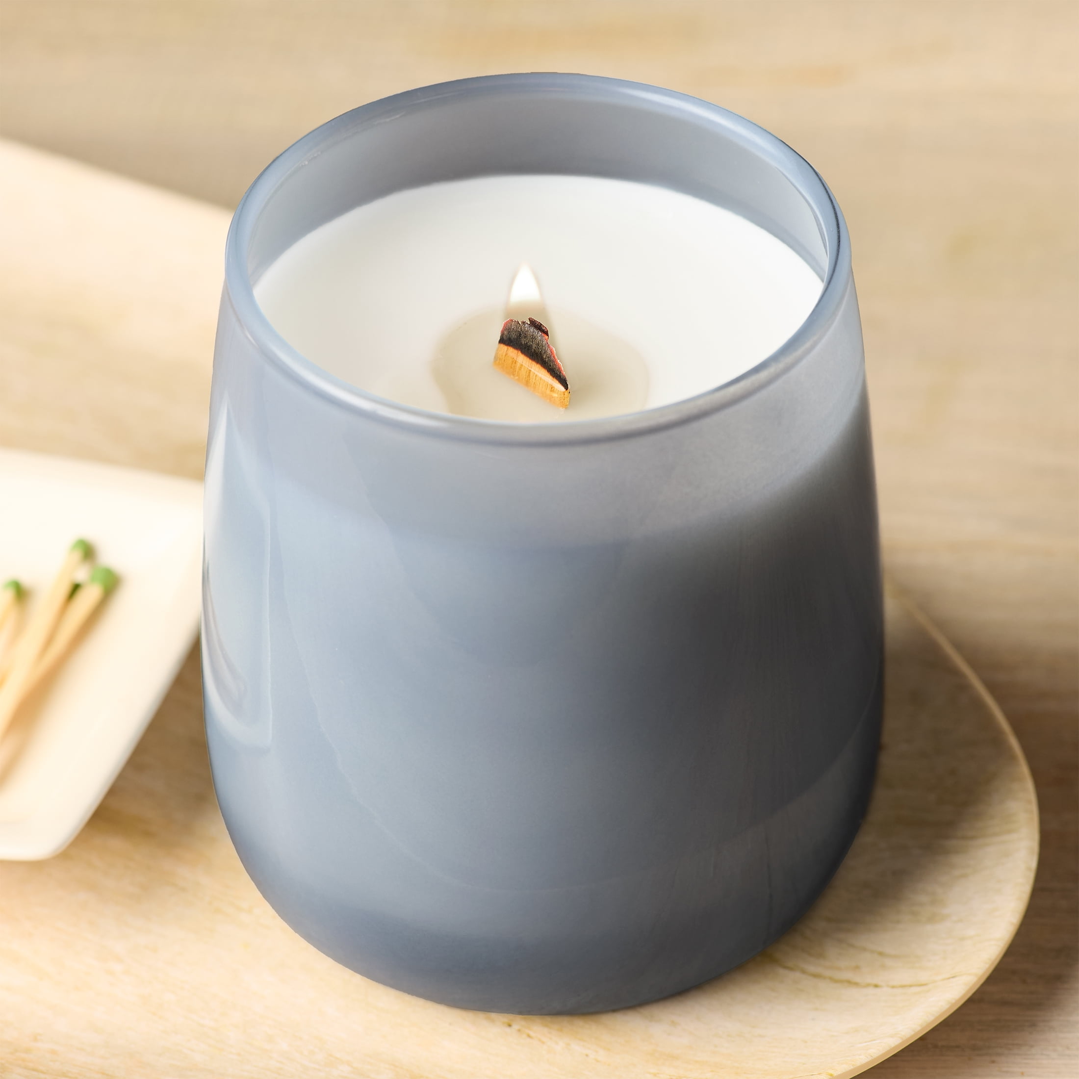 Better Homes & Gardens Intense Tobaccos Leaf and Amber Scented Wooden 1-Wick Colored Taper Jar Candle 14.5oz - Image 36