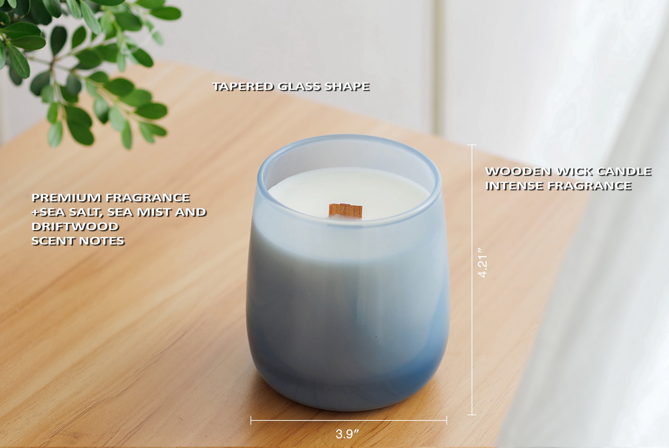 Better Homes & Gardens Intense Tobaccos Leaf and Amber Scented Wooden 1-Wick Colored Taper Jar Candle 14.5oz - Image 37