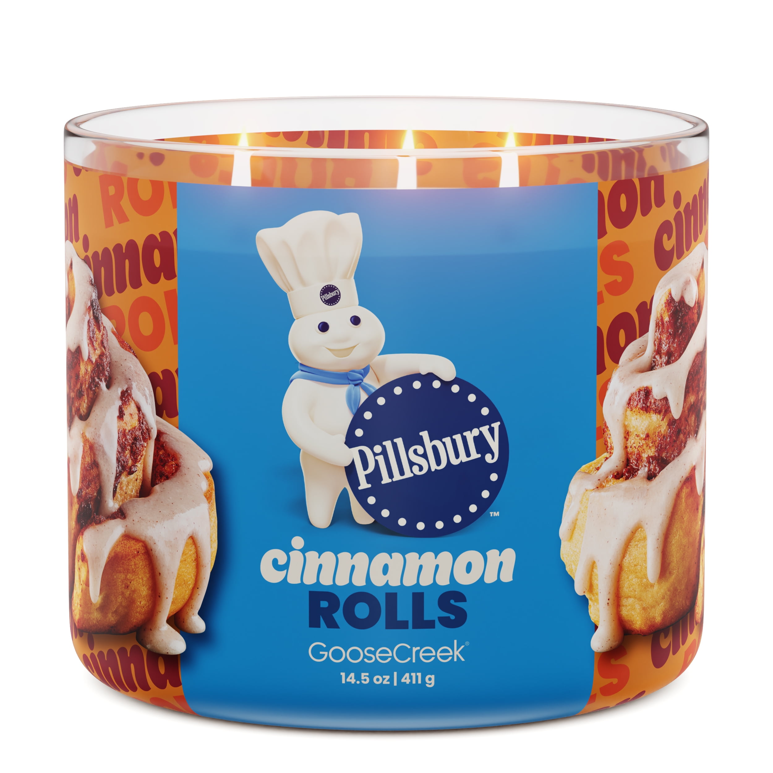 Goose Creek 3-Wick Pillsbury Cinnamon Rolls Scented Jar Candle, 14.5oz.