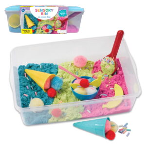 Creativity for Kids Sensory Bin: Ice Cream Shop Playset - Toddler Learning Toys for Kids Ages 3-4+, Kids Pretend Play Ice Cream Set, Kids Gifts for Girls and Boys