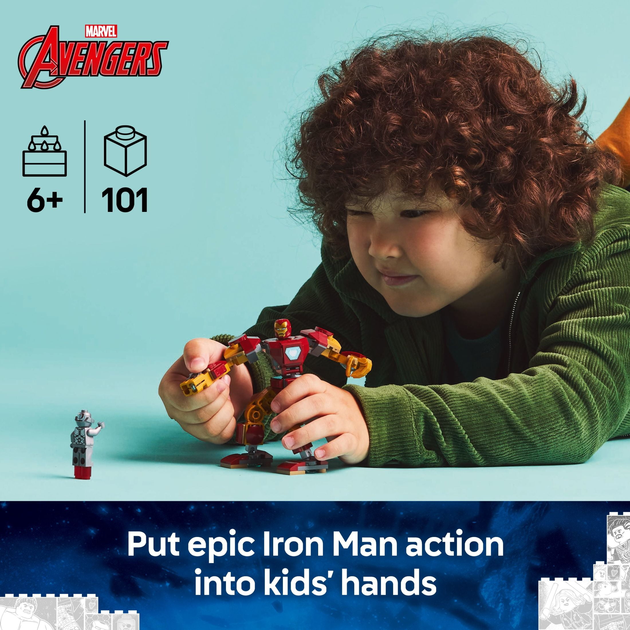 LEGO Marvel Iron Man Mech vs. Ultron Building Toy Set - Iron Man Toy for Kids, Boys and Girls, Ages 6+ - Buildable Action Figure - Superhero Gift for Birthday - 76307 - Image 3