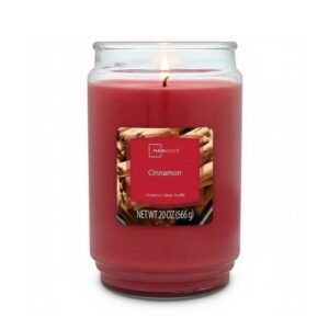 Mainstays Single-Wick Scented Glass Jar Candle, Cinnamon, 20oz.
