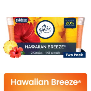 Glade Single Wick Candles, Hawaiian Breeze, 8.16 oz, 2 Count