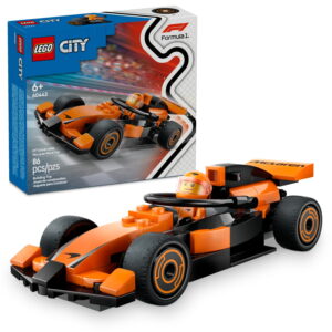 LEGO City F1 Driver with McLaren Race Car Toy - Model Car Building Toy Kit for Kids, Boys and Girls, Ages 6+ - F1 Collectible for Fans - with a Driver Minifigure - Gift Idea for Birthdays - 60442