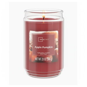 Mainstays Single-Wick Scented Glass Jar Candle, Apple Pumpkin, 20oz.