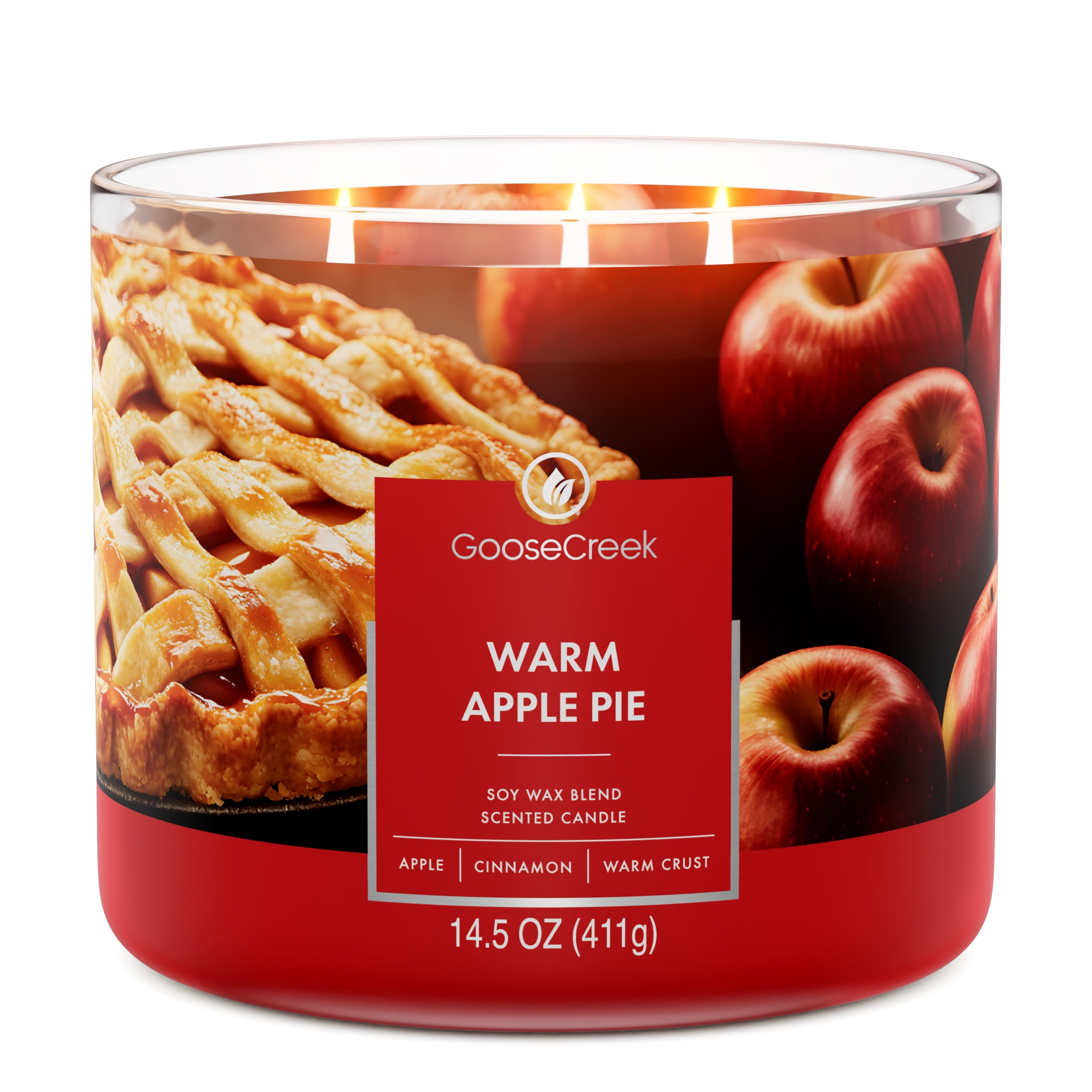 Goose Creek 3-Wick Warm Apple Pie Scented Jar Candle, 14.5oz.