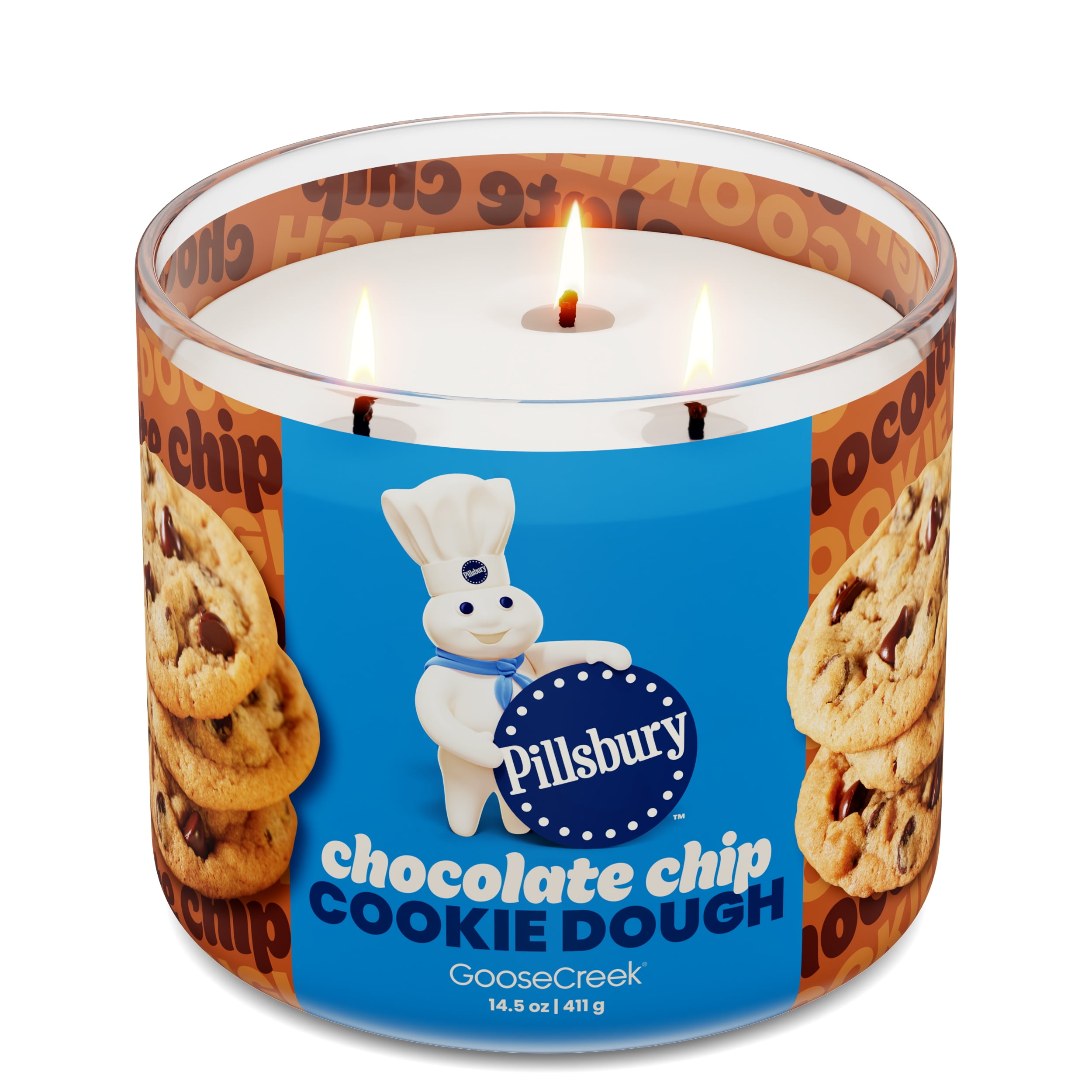 Goose Creek 3-Wick Pillsbury Chocolate Chip Cookie Dough Scented Jar Candle, 14.5oz. - Image 2