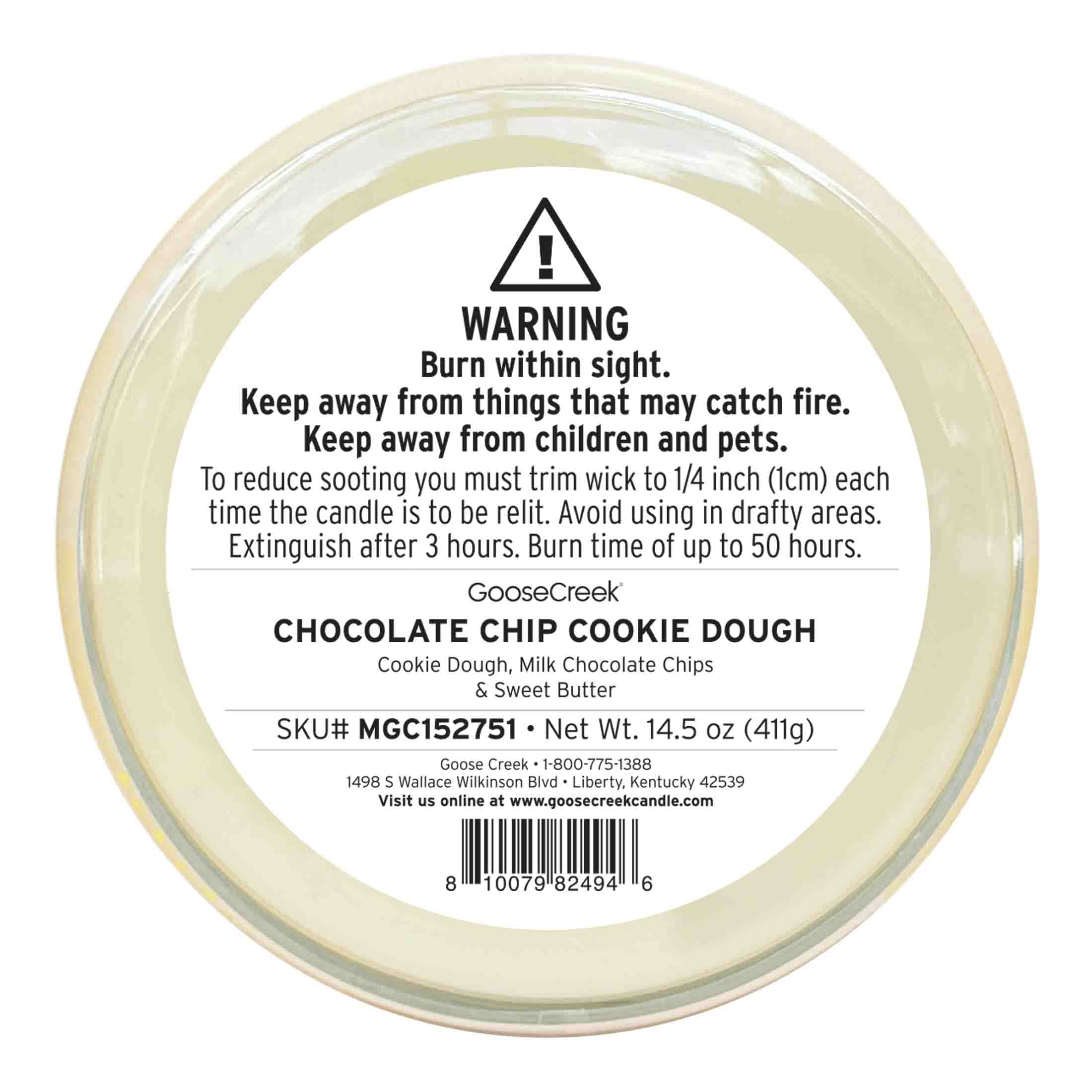 Goose Creek 3-Wick Pillsbury Chocolate Chip Cookie Dough Scented Jar Candle, 14.5oz. - Image 5