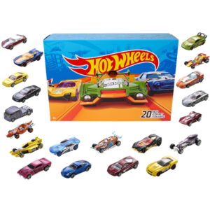 Hot Wheels Set of 20 Toy Cars & Trucks in 1:64 Scale, Collectible Vehicles (Styles May Vary)