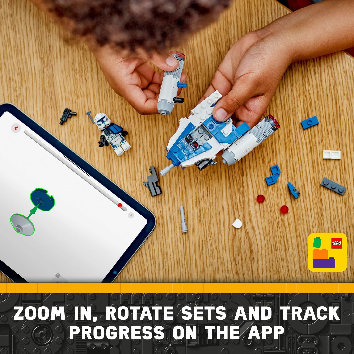 LEGO Star Wars: The Clone Wars Captain Rex Y-Wing Microfighter Building Set, Collectible Star Wars Y-Wing Toy for Kids with Captain Rex Minifigure, Star Wars Gift for Boys & Girls Ages 6 and Up, 75391 - Image 8