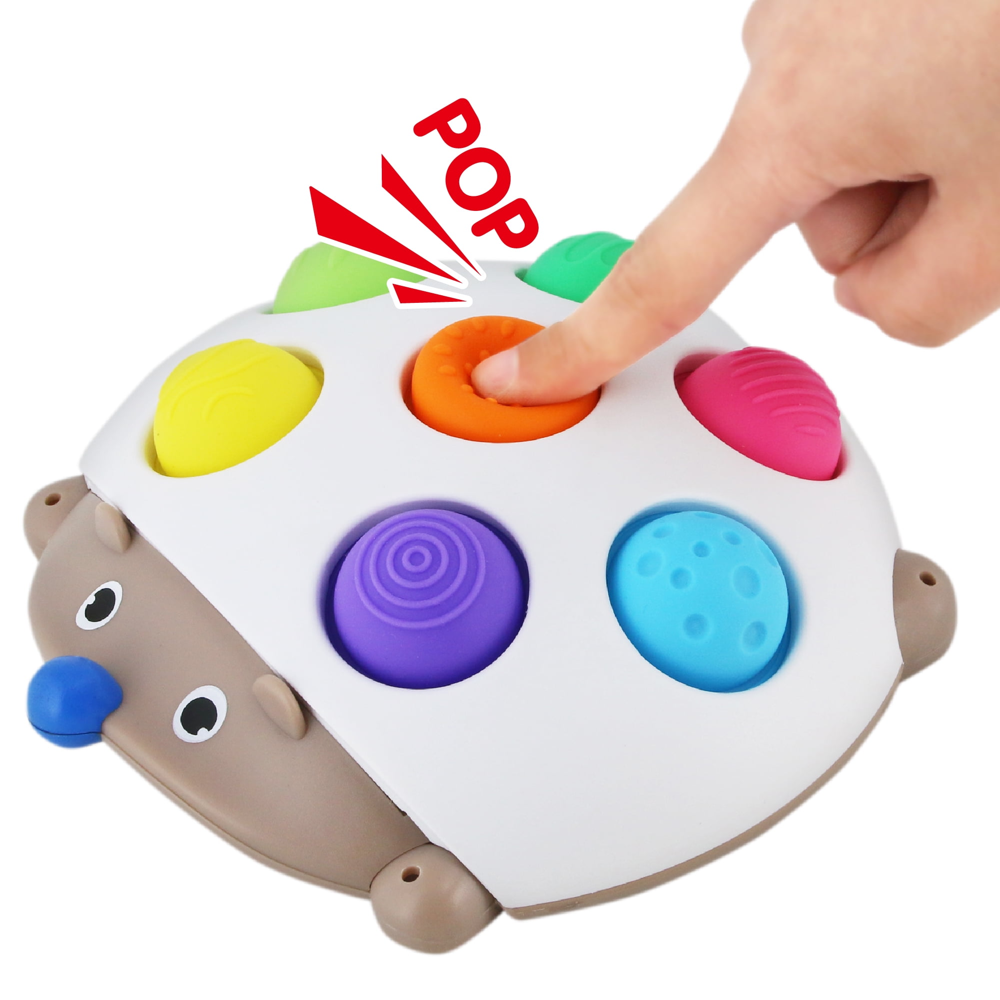 Spark Create Imagine Hedgehog Popper Sensory Learning Fidget Toy Push Pop Travel Fun - Image 7