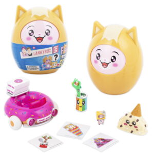 LankyBox Foxy Mystery Egg with 8 Exciting Toys to Discover Inside, Officially Licensed LankyBox Merch Ages 3+